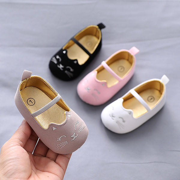 Baby Girl Cartoon Princess Shoes, Soft-soled Mary Jane Shoes