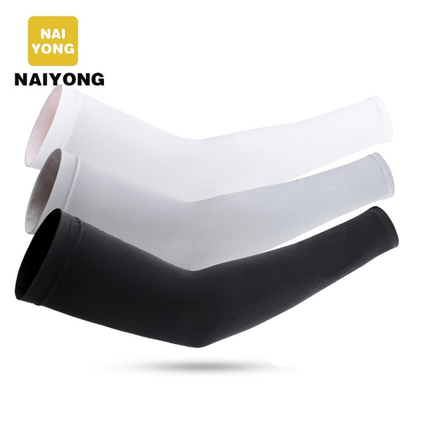 NAIYONG Sun Protection Without Thumb Ice Sleeves, Summer Outdoor Cycling Driving Arm Sleeves