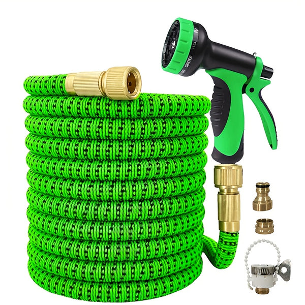 3 Times Telescopic Hose, Household High-pressure Water Gun For Car Wash, Garden Hose Set For Gardening And Watering Flowers