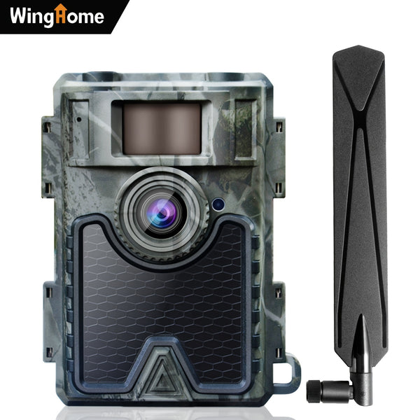 WingHome 4G Cellular Trail Camera, Waterproof Wireless Game Camera With Free APP And SIM Card, 1080p Camouflage