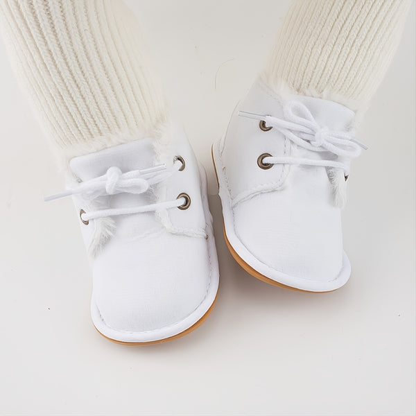 Baby Warm Fleece Lace-up Baby Toddler Shoes Boots