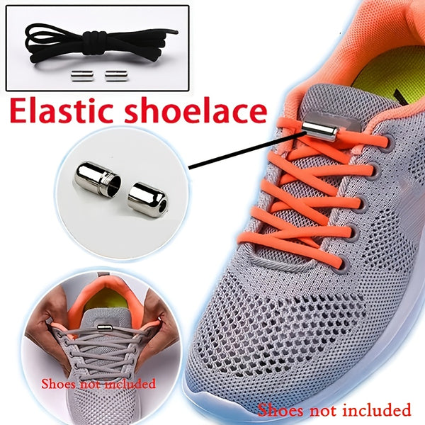 1 Pair Kids And Adult Elastic Shoelaces Semicircle Shoe Laces For Sneakers Shoes