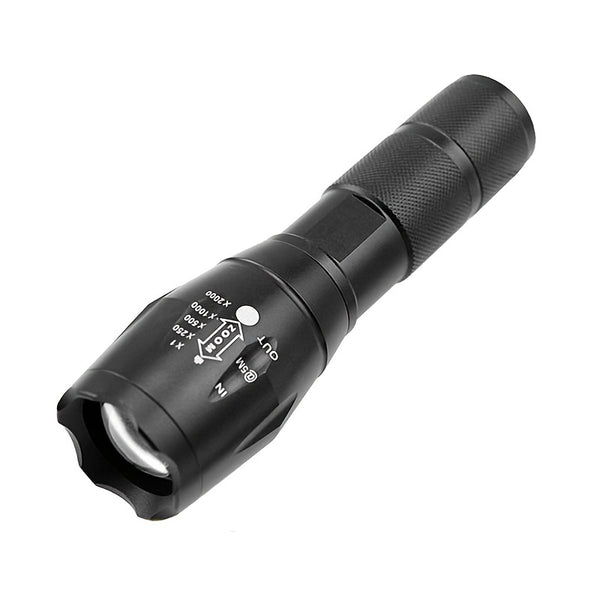 VisBeauty Portable LED Tactical Flashlight, 1000 High Lumen, 5-Mode SOS Strobe Light, IP65 Waterproof, Zoomable With Anti-slip Design For Camping Outdoor Emergency