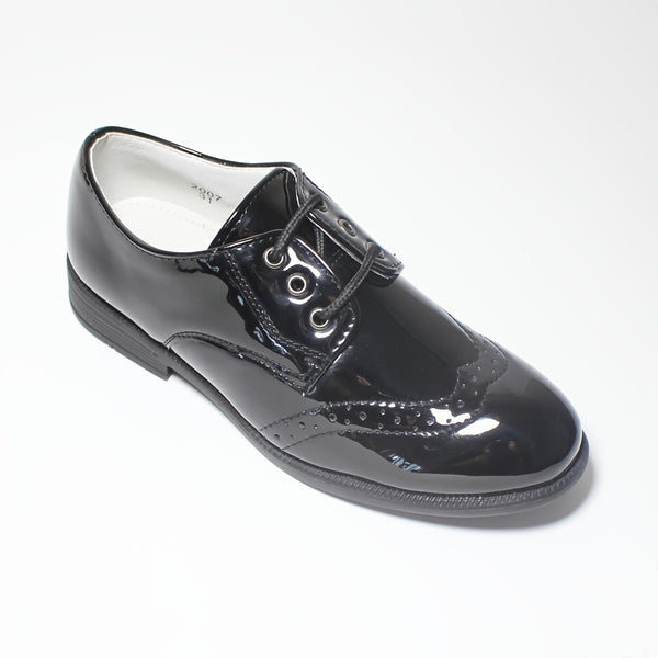 Boys Elegant Formal Suit Shoes, Lace-up Non-slip Faux Leather Lightweight Shoes For Party Performance