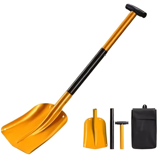 1pc Portable Multifunctional Outdoor Emergency Shovel, Aluminum Lightweight Portable Metal Snow Shovel For Car Driveway Trunk Camping Garden Beach Snow Removal