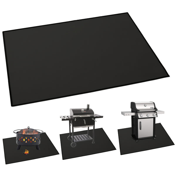 1pc Grill Mat 40x50'', Fire Pit Mats, Protects Decks And Patios, Fireproof Grill Pad For Outdoor Grill, Durable And Portable, Kitchen Supplies