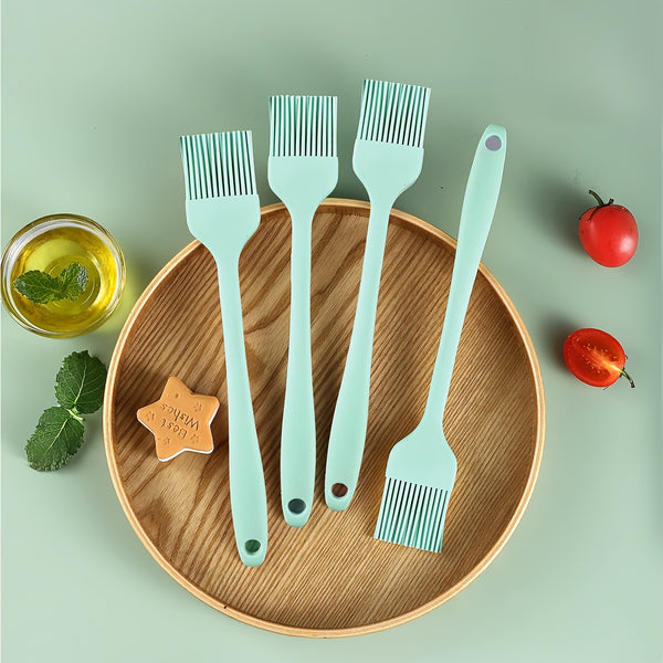 1pc/6pcs Silicone Baking Brush, Basting Brushes For BBQ, High Temperature, Easy Cleaning, Kitchen Tools, Barbecue Supplies