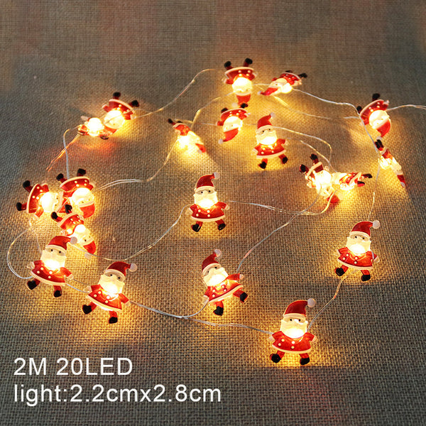 6.6ft Decorative Christmas Fairy Lights,  Christmas String Lights, Santa Claus Lights, Christmas Tree Ornament