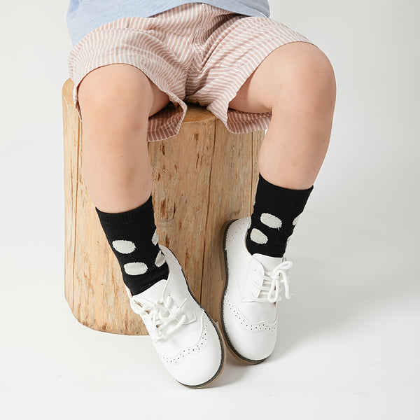 Boys PU Leather Shoes Lace Up Non-Slip Loafer