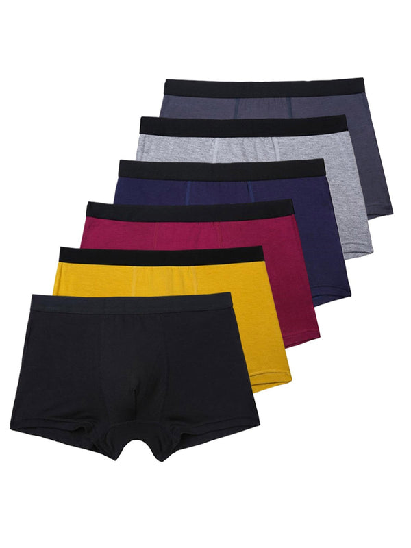 6pcs Men's Breathable Boxer Briefs Underwear