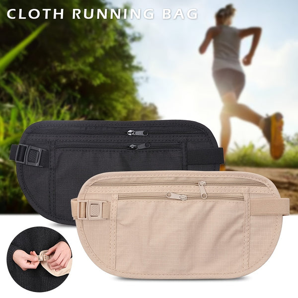 1 Piece Outdoor Cloth Waist Bags, Hidden Wallet Passport Money Waist Belt Bag