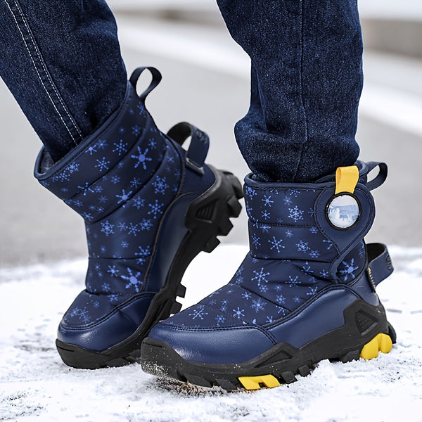 Children's Snow Boots, Winter Boys' High-top Fleece Warm Snow Boots