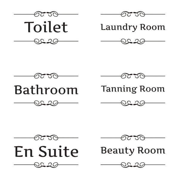 1pc Vintage Home Wall Sticker, Beauty Room/ Toilet/ Laundry Room/Bath Room Door Sign Sticker, Family Wall Decoration