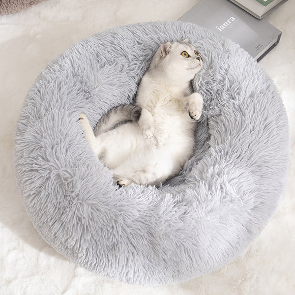 Calming Plush Pet Cushion Sofa, Pet Bed,Fluffy Pillow Nest For Cats, Small Dogs And Medium Dogs