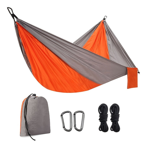 1pc Nylon Hammock, Ultralight Outdoor Hammock For Camping, Backpacking, Travel, 210T Nylon Material Single Model