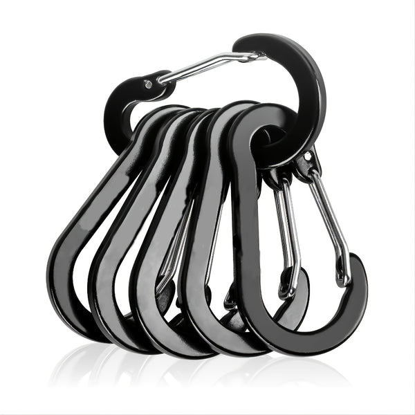 6pcs Steel Buckle For Outdoor Camping, Climbing And Fishing Accessories Carabine