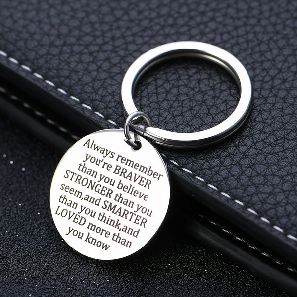 1pc Inspirational Words Print Keychain For Gift