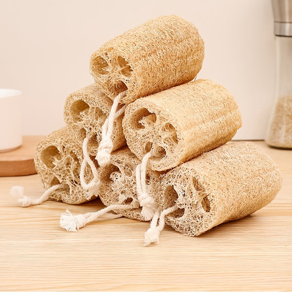 1pc Natural Real Loofah Sponge Scrubber, Dishwashing Cleaning Tableware