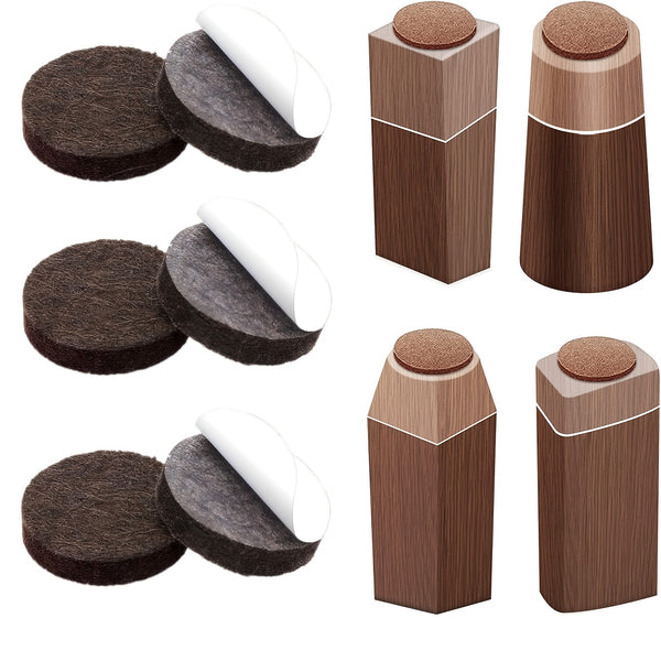 12pcs Felt Furniture Pads, Premium Furniture Pads -1 Inch Round, Felt Pads Furniture Feet, Best Wood Floor Protectors - Protect Your Hardwood & Laminate Flooring