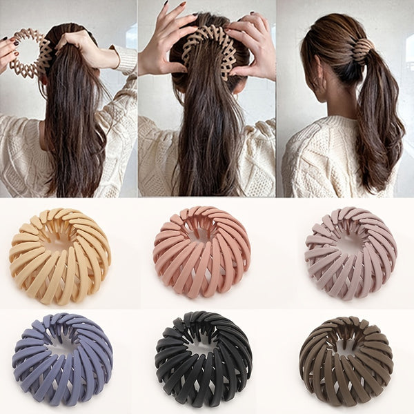 Ball Hair Ornaments Bird Nest Hair Tie Lazy Hairpin Plate Hair Tie High Ponytail Fixed Grab Clip Fashion Hair Ties