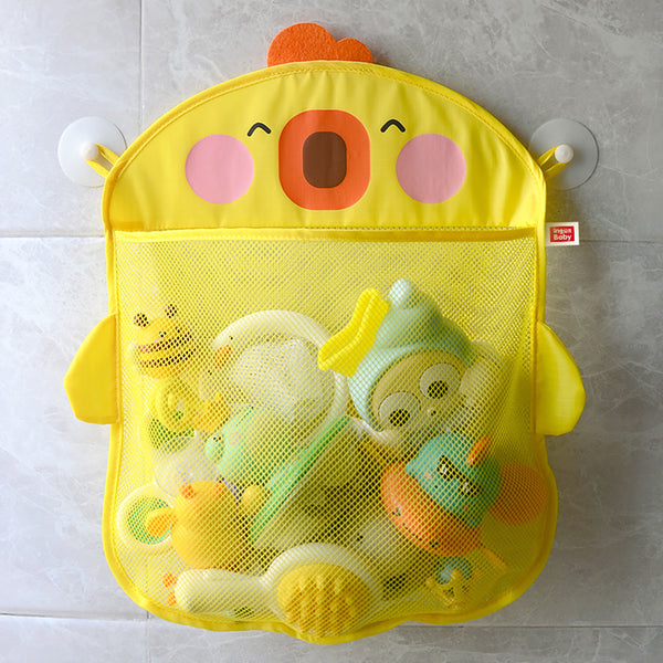 1pc Storage Mesh Bag, Baby Bath Toy Organizer, Compatible With Bathtub Toy Holder Basket Bin, Bath Toy Net Bag Corner, Multifunctional Hanging Bag