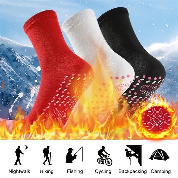 Self-heating Socks For Men & Women, Foot Massage Magnetic Therapy Health Heated Socks Non-slip Dots Relieve Tired Winter Warm Equipment