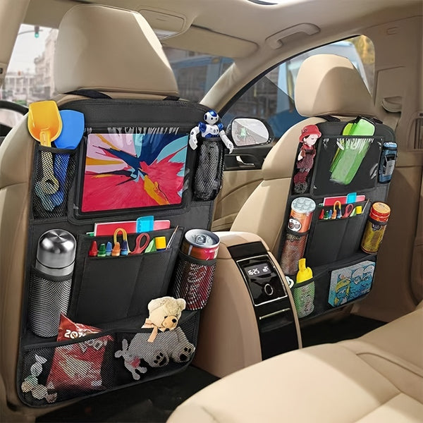 2pack Backseat Car Protector Kids 12 Inch IPad / Tablet PC Bag, 600D Oxford Cloth Waterproof Car Seat Rear Storage Bag Car Seat Protector Backseat