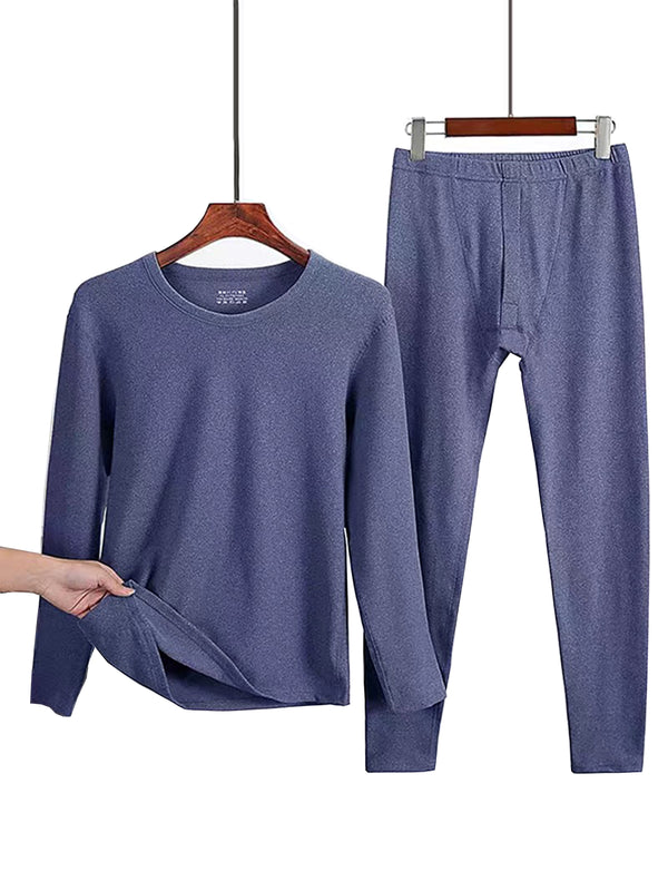 Men's Fleece Thermal Underwear Set, Base Layer Sets For Winter