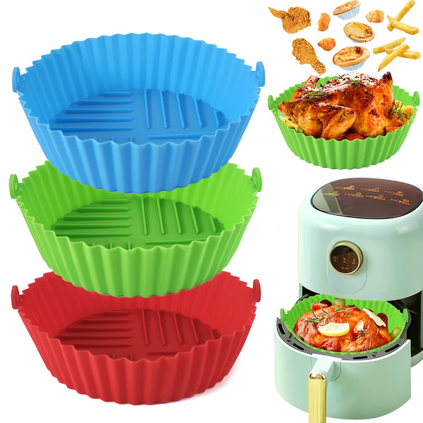 1/2/3pcs Silicone Air Fryer Tray