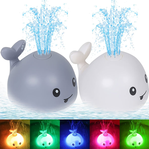 Whale Bath Toy, Light Up Baby Bathtub Toys With Automatic Spray Water And Colorful LED Light,Induction Sprinkler Bathroom Shower Pool Bath Tub Toys For Toddlers Boys Girls