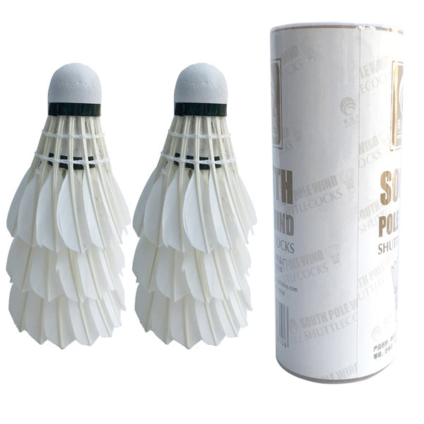 6pcs Badminton Shuttlecock White Goose Board Feather Outdoor Sport Training