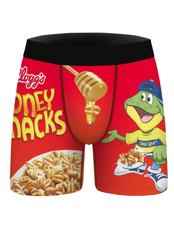 Men's Honey Smacks Cereal Swag Funny Print Long Legs Boxer Briefs Underwear