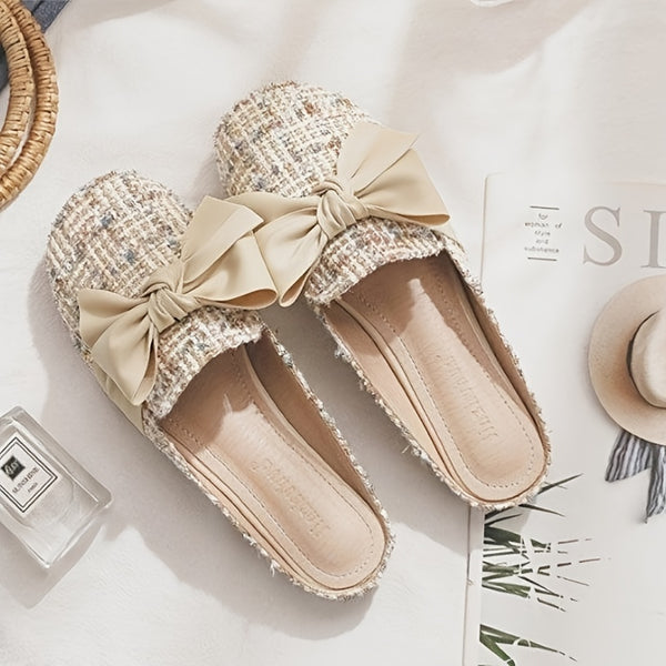 Women's Bow Decor Fashion Mules, Chic Style Shoes, Women's Footwear