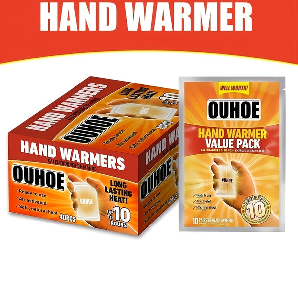 10pcs Disposable Hand Warmers, Self-heating Stickers, Keeping Warm For Up To 10 Hours, Suitable For Outdoors In Winter