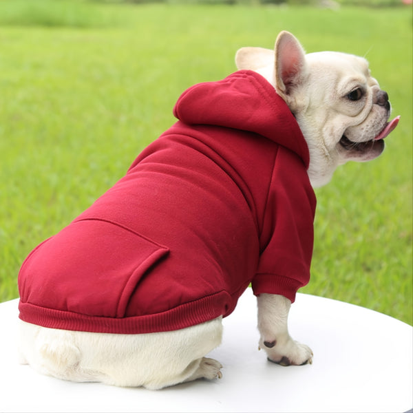 Pet Hoodie For Small & Medium Dogs, Winter Dog Hoodie With Pocket, Warm Dog Clothes, Pet Apparel