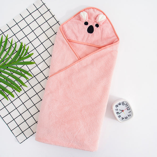 Baby Koala Pattern Coral Fleece Bath Towel