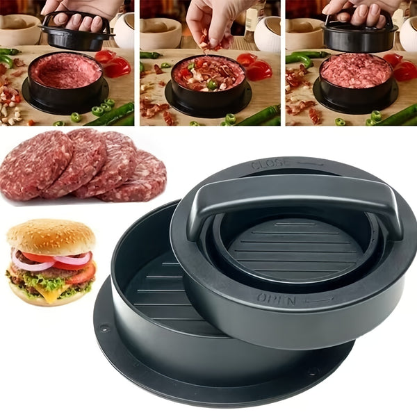 1pc Burger Mold, Hamburger Press Patty, Maker Different Size Patty Molds, Works Best For Stuffed Burgers Press, Sliders, Regular Beef Burger (Black)