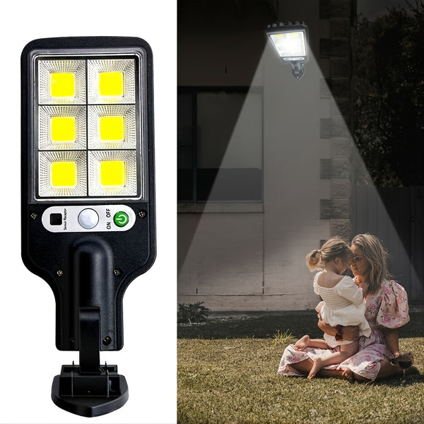 1pc 600W LED Solar Wall Light, Motion Sensor, Outdoor Garden Security Street Yard Lamp With Battery