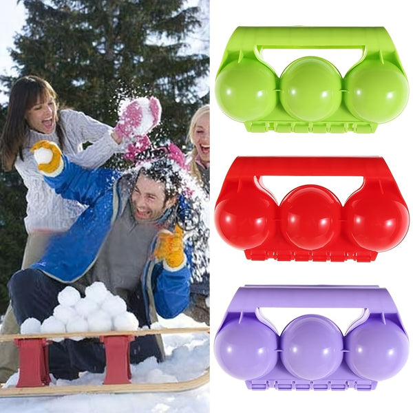 1pc Round Ball Shaped Snowball Maker Clip, Winter Ball & Shovel Mold, Plastic Snowball Maker Clip, Winter Snow Toy For Kids (Color Random)