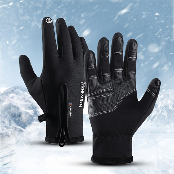 -10°F Winter Gloves, 10 Fingers Touch Screen Snowboard Ski Gloves, Waterproof Cold Weather Gloves