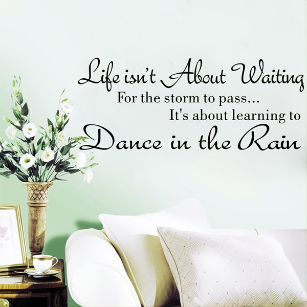 Life Is Not About Waiting, Letter Wall Sticker