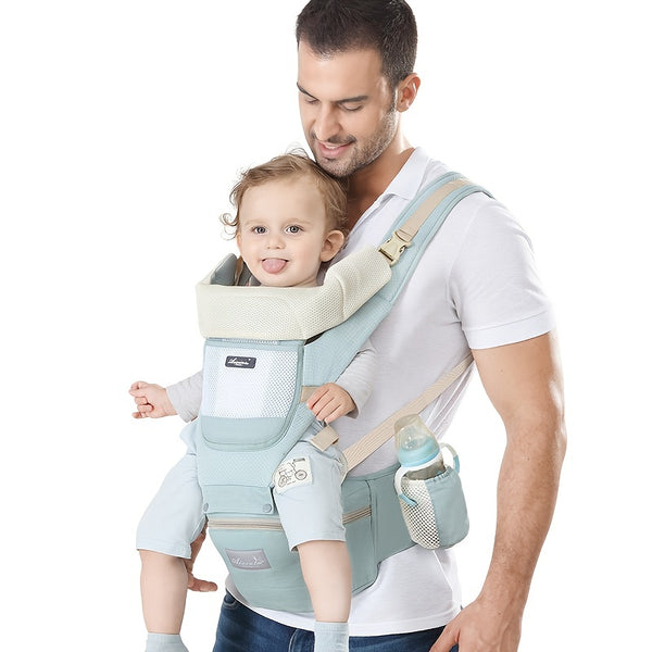 Baby Carrier, 6-in-1 Baby Carrier With Waist Stool, Baby Carrier With Hip Seat For Breastfeeding, One Size Fits All - Adapt To Newborn