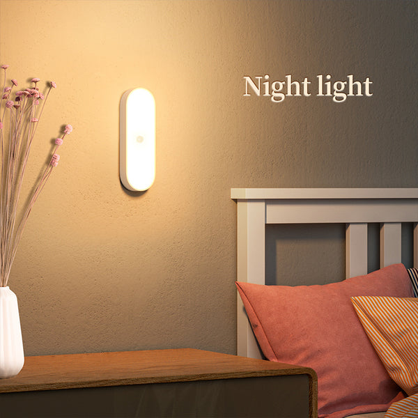 10led Motion Sensor Light, Long Night Light, Usb Charging, Cabinet Light, Bedroom Decorative Lighting