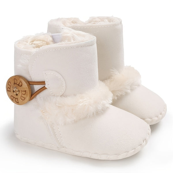 Baby Girls Velvet Boots,first Walker Shoes For Fall Winter New